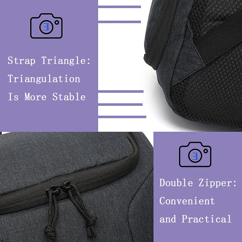 Nylon Waterproof Camera Backpack Multi-functional Outdoor Shoulder Bag for Canon Nikon Sony Xiaomi Laptop Tripod Lens Video Bag